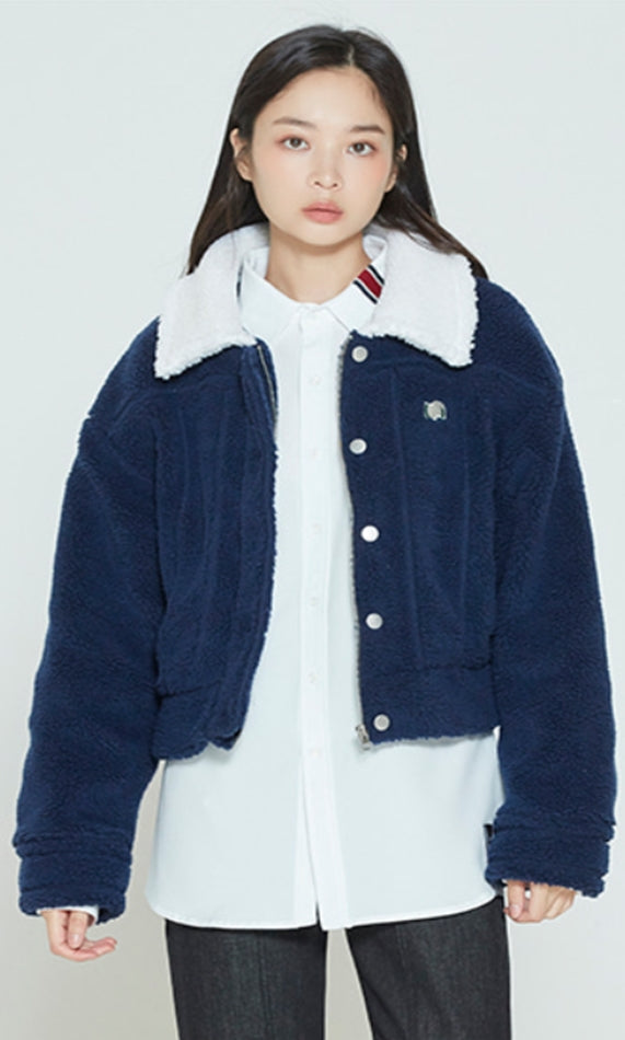 ロマンティッククラウン(ROMANTIC CROWN)   WOMANS WINTER SHERPA JACKET_NAVY