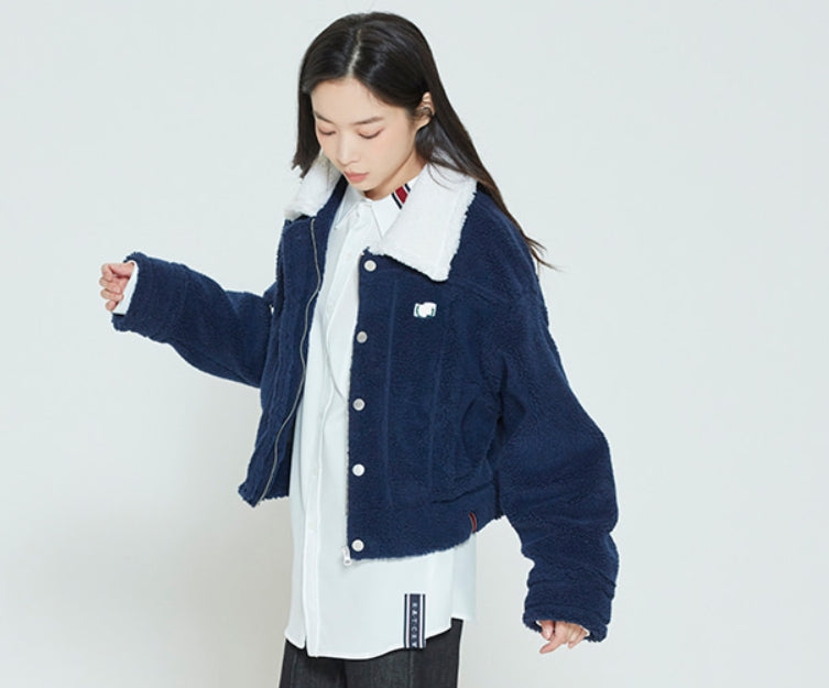 ロマンティッククラウン(ROMANTIC CROWN)   WOMANS WINTER SHERPA JACKET_NAVY
