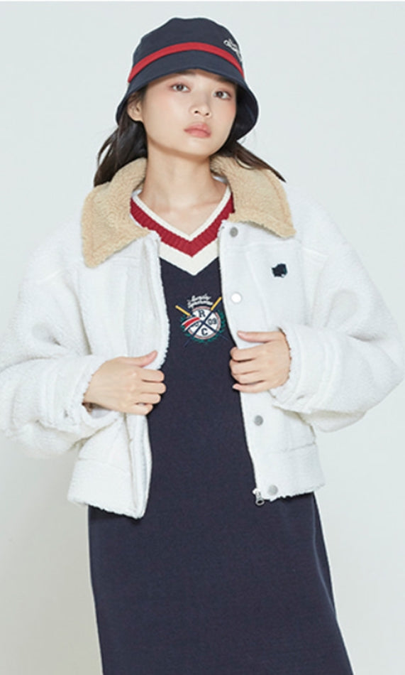 ロマンティッククラウン(ROMANTIC CROWN)  WOMANS WINTER SHERPA JACKET_OATMEAL