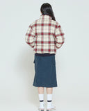 ロマンティッククラウン(ROMANTIC CROWN)  WOMANS CROSS CHECK PARKA_OATMEAL