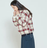 ロマンティッククラウン(ROMANTIC CROWN)  WOMANS CROSS CHECK PARKA_OATMEAL