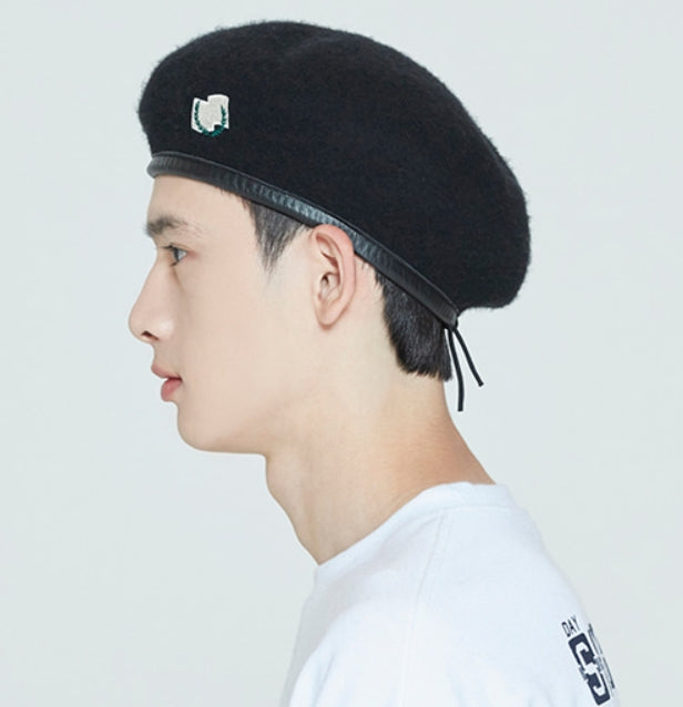 ロマンティッククラウン(ROMANTIC CROWN)  LAUREL LOGO BERET_BLACK