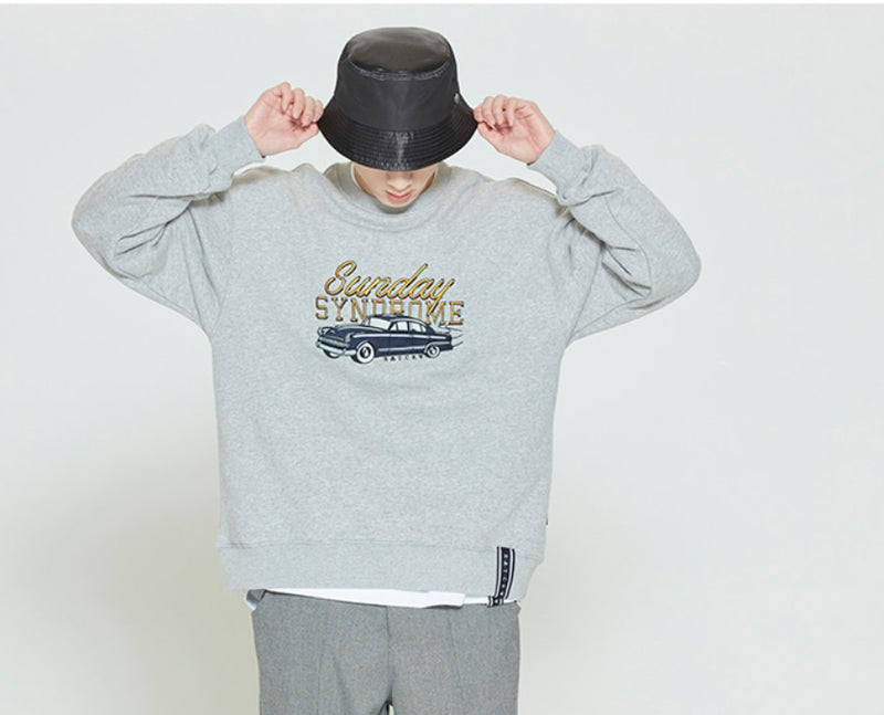 ロマンティッククラウン(ROMANTIC CROWN) SUNDAY SYNDROME CADILLAC SWEATSHIRT_GREY