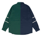 ロマンティッククラウン(ROMANTIC CROWN) SUNDAY SYNDROME COLOR BLOCK SHIRT_NAVY