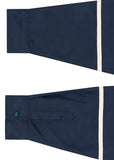 ロマンティッククラウン(ROMANTIC CROWN) SUNDAY SYNDROME COLOR BLOCK SHIRT_NAVY