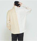 ロマンティッククラウン(ROMANTIC CROWN) SUNDAY SYNDROME COLOR BLOCK SHIRT_OATMEAL