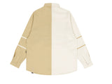 ロマンティッククラウン(ROMANTIC CROWN) SUNDAY SYNDROME COLOR BLOCK SHIRT_OATMEAL