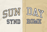 ロマンティッククラウン(ROMANTIC CROWN) SUNDAY SYNDROME COLOR BLOCK SHIRT_OATMEAL