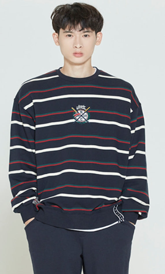 ロマンティッククラウン(ROMANTIC CROWN) PADDLING LOGO SWEATSHIRT_NAVY