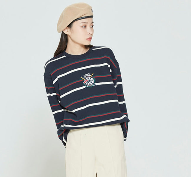 ロマンティッククラウン(ROMANTIC CROWN) PADDLING LOGO SWEATSHIRT_NAVY