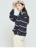 ロマンティッククラウン(ROMANTIC CROWN) PADDLING LOGO SWEATSHIRT_NAVY