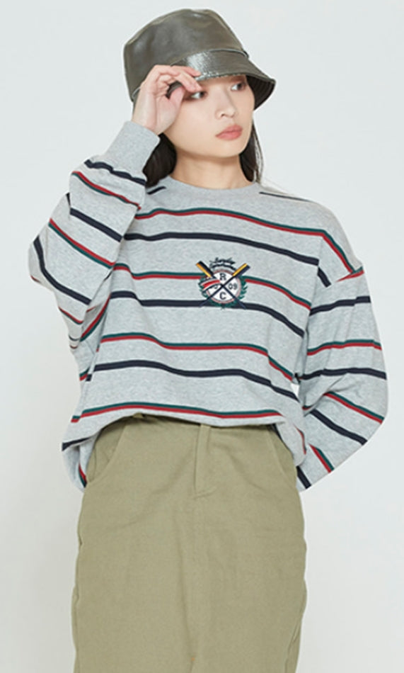 ロマンティッククラウン(ROMANTIC CROWN) PADDLING LOGO SWEATSHIRT_GREY