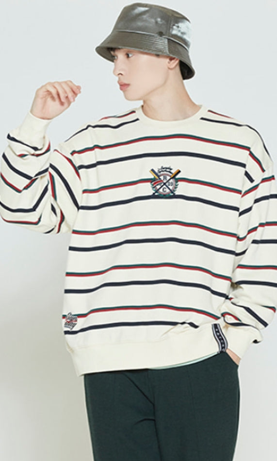 ロマンティッククラウン(ROMANTIC CROWN) PADDLING LOGO SWEATSHIRT_OATMEAL