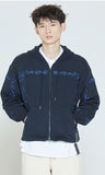 ロマンティッククラウン(ROMANTIC CROWN) LAUREL FRAME HOODIE ZIP UP_NAVY