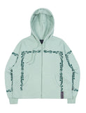 ロマンティッククラウン(ROMANTIC CROWN) LAUREL FRAME HOODIE ZIP UP_LIGHT GREEN