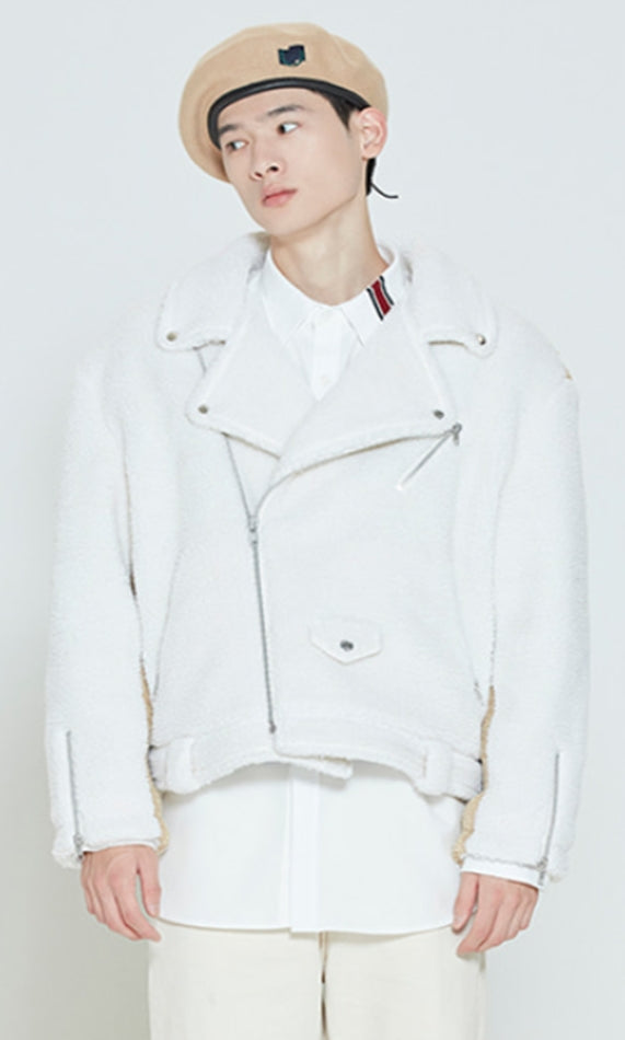 ロマンティッククラウン(ROMANTIC CROWN) HEAVY FLEECE RIDER JACKET_OATMEAL