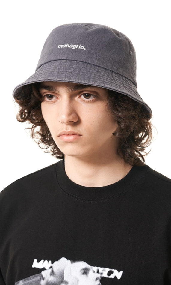 mahagrid (マハグリッド)   WASHED BUCKET HAT [CHARCOAL]