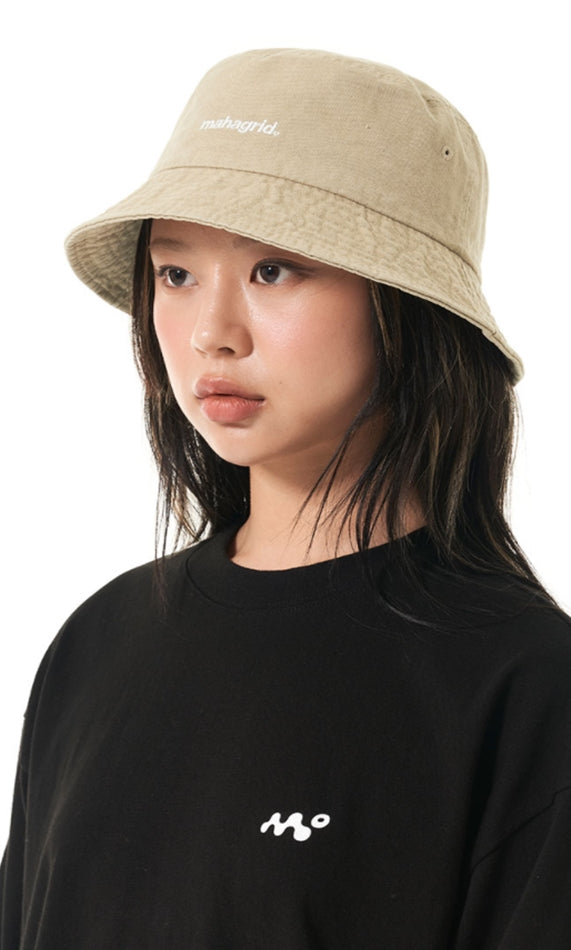 mahagrid (マハグリッド)    WASHED BUCKET HAT [BEIGE]