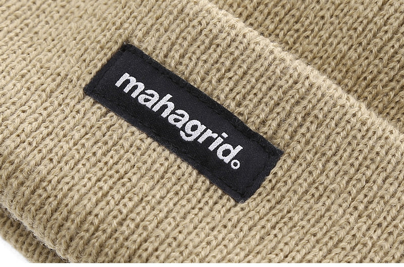 mahagrid (マハグリッド)  ORIGIN LOGO SHORT BEANIE [BEIGE]