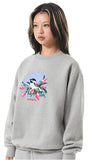 mahagrid (マハグリッド)   BIRD AND FLOWER SWEATSHIRT [GREY]