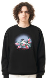 mahagrid (マハグリッド)   BIRD AND FLOWER SWEATSHIRT [BLACK]