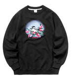 mahagrid (マハグリッド)   BIRD AND FLOWER SWEATSHIRT [BLACK]