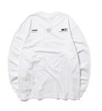 mahagrid (マハグリッド)   MAN LOGO LS TEE [WHITE]