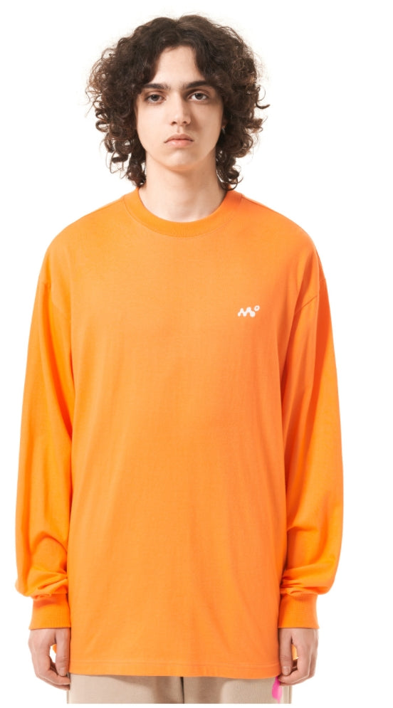 mahagrid (マハグリッド)  MAN LOGO LS TEE [ORANGE]