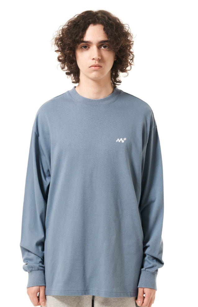 mahagrid (マハグリッド)   MAN LOGO LS TEE [BLUE]