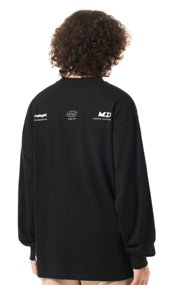 mahagrid (マハグリッド) MAN LOGO LS TEE [BLACK]