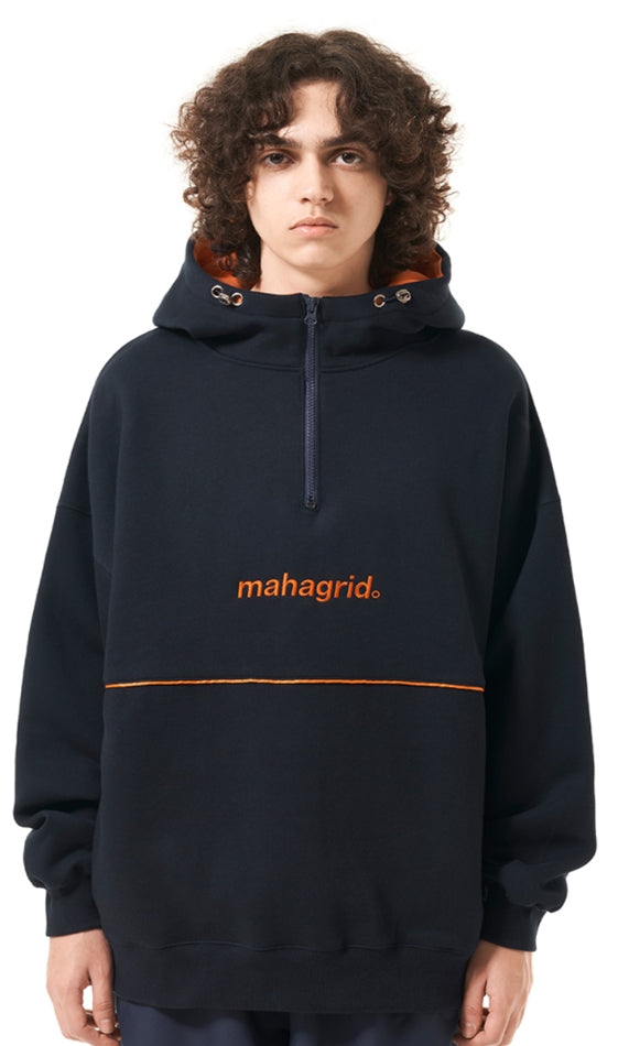 mahagrid (マハグリッド)  HALF ZIP HOODIE [NAVY]