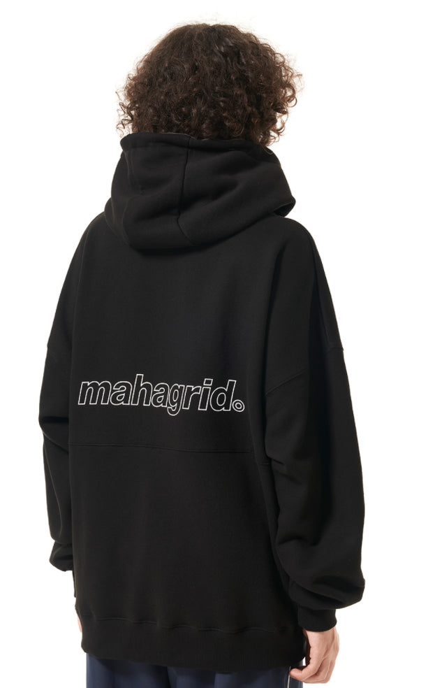 mahagrid (マハグリッド)  HALF ZIP HOODIE [BLACK]