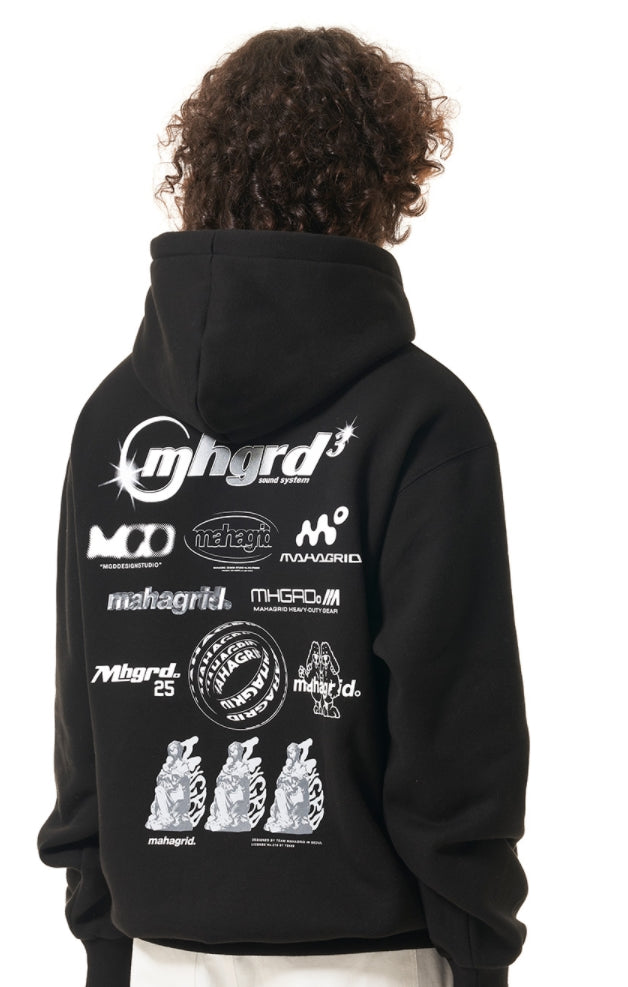 mahagrid (マハグリッド) LOGO ARCHIVE HOODIE [CHARCOAL]