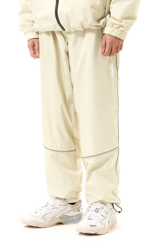 mahagrid (マハグリッド) REFLECTIVE TRACK PANTS [BEIGE]