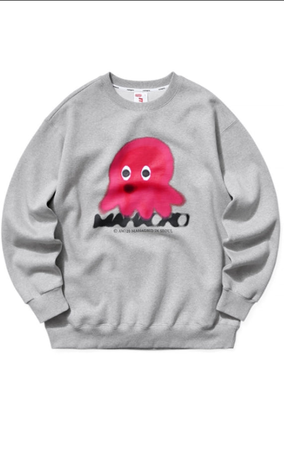 mahagrid (マハグリッド)    OCTOPUS SWEATSHIRT [GREY]