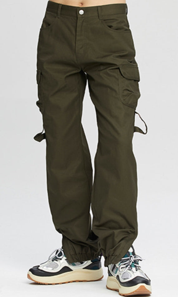 ベドインベド(BADINBAD)  POCKET COTTON JOGGER PANTS_KHAKI
