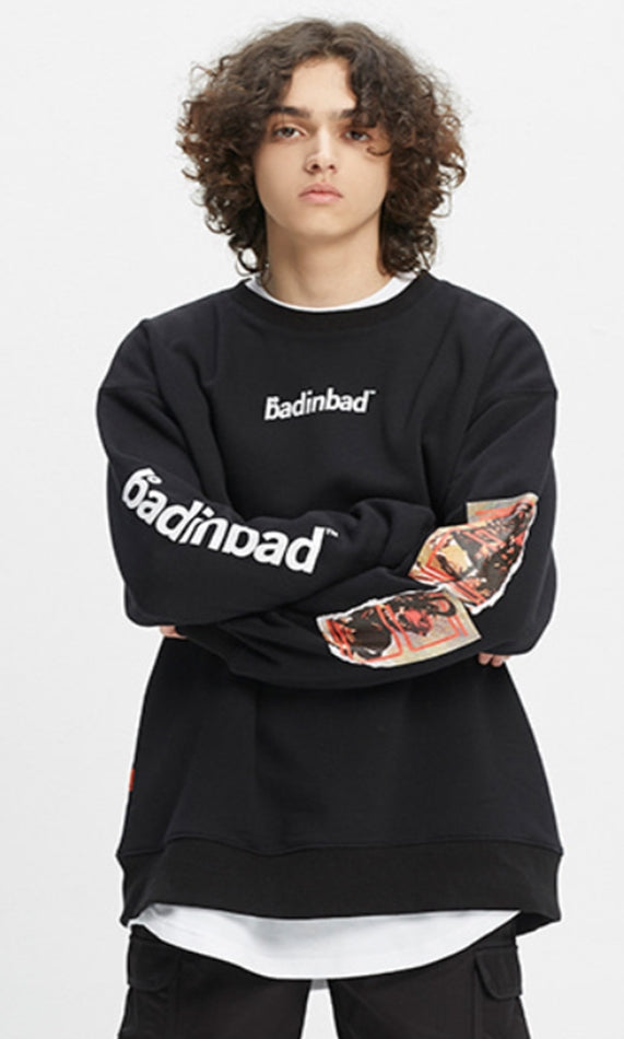 ベドインベド(BADINBAD)  NAPOLEON GALLERY SWEATSHIRT_BLACK