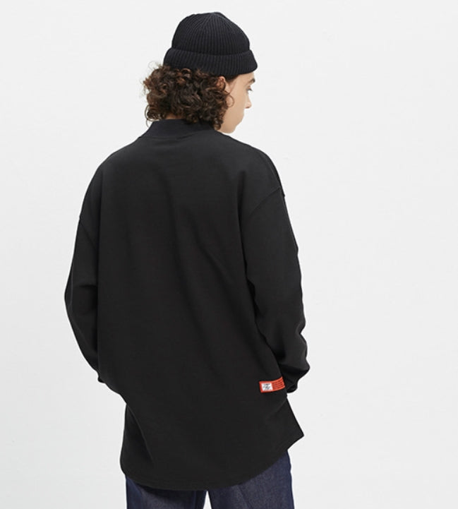 ベドインベド(BADINBAD)  PLAIN HALF TURTLENECK_BLACK