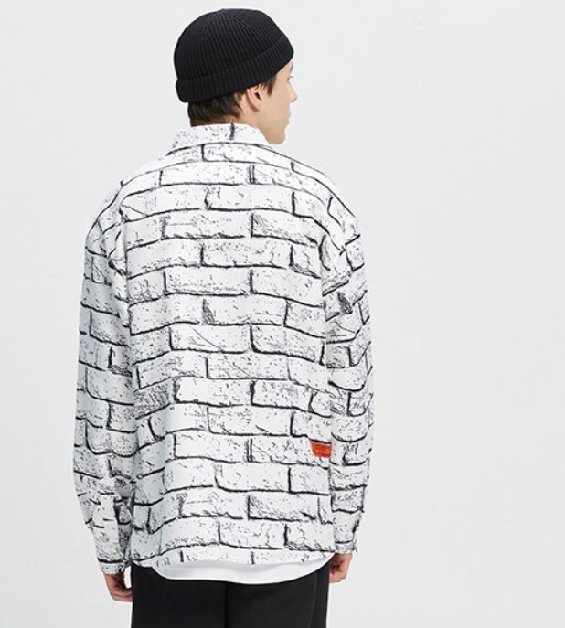 ベドインベド(BADINBAD)  BRICK SHIRT_WHITE