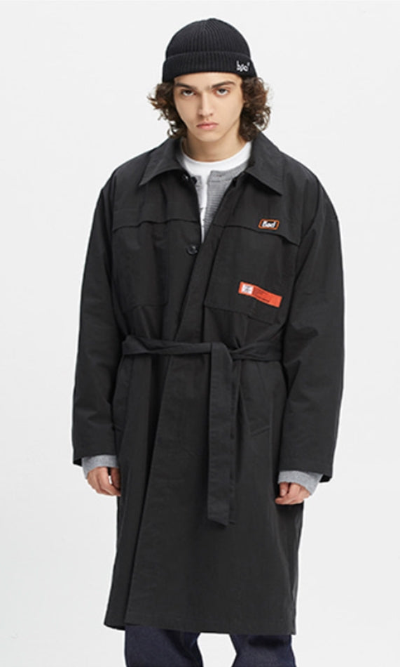 ベドインベド(BADINBAD)  CHEST DOUBLE POCKET COAT_BLACK