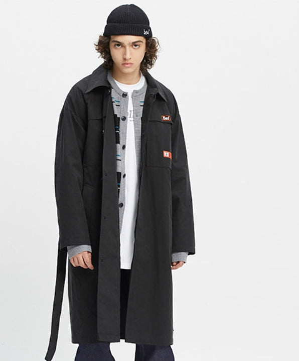 ベドインベド(BADINBAD)  CHEST DOUBLE POCKET COAT_BLACK