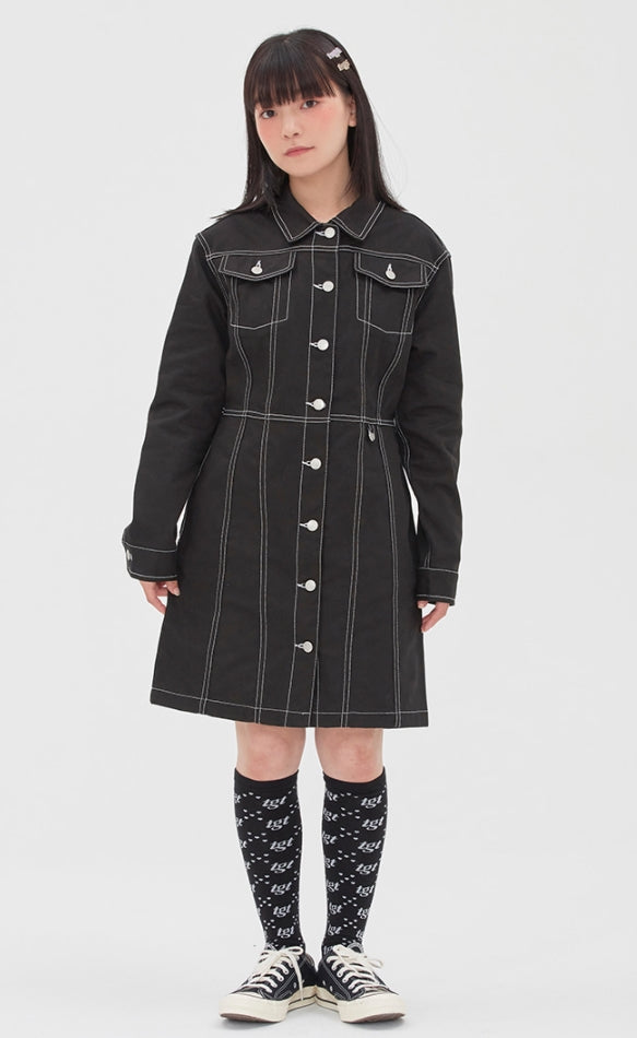 TARGETTO(ターゲット) TGT PATTERN KNEE SOCKS_White & Black