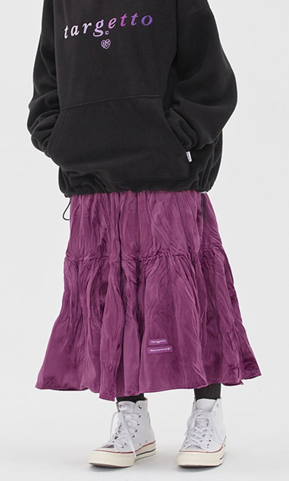 TARGETTO(ターゲット) WRINKLE VELVET FLARE SKIRT_Purple