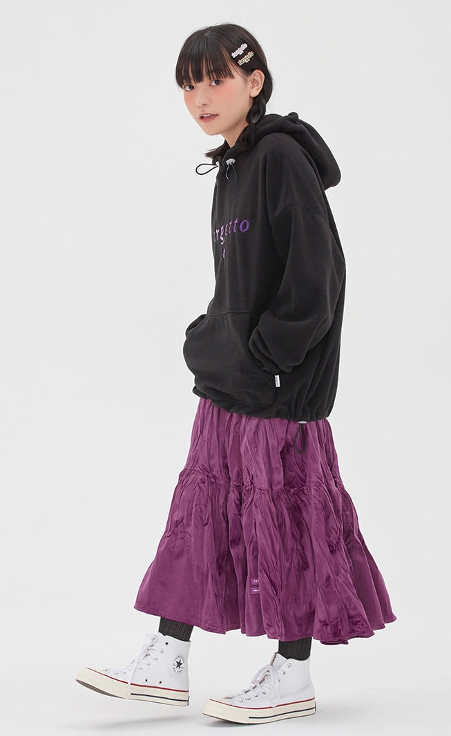 TARGETTO(ターゲット) WRINKLE VELVET FLARE SKIRT_Purple