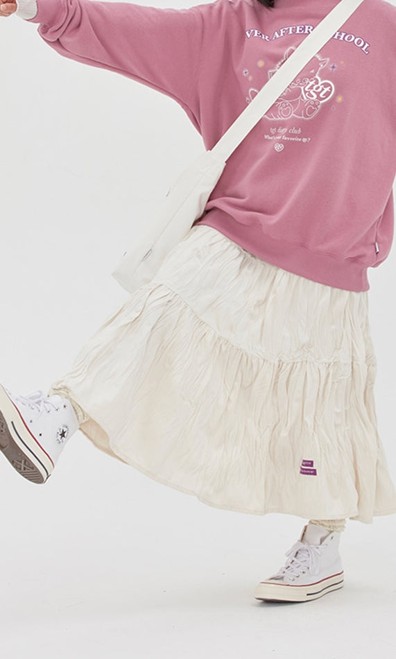 TARGETTO(ターゲット) WRINKLE VELVET FLARE SKIRT_Ivory