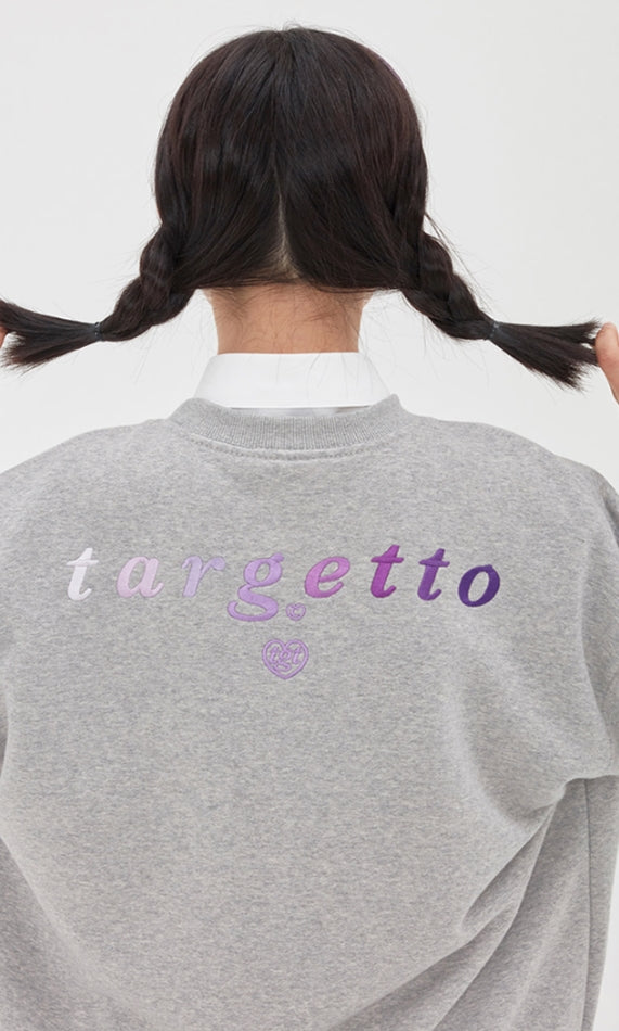 TARGETTO(ターゲット) GRADATION LOGO SWEAT SHIRT_Melange Grey
