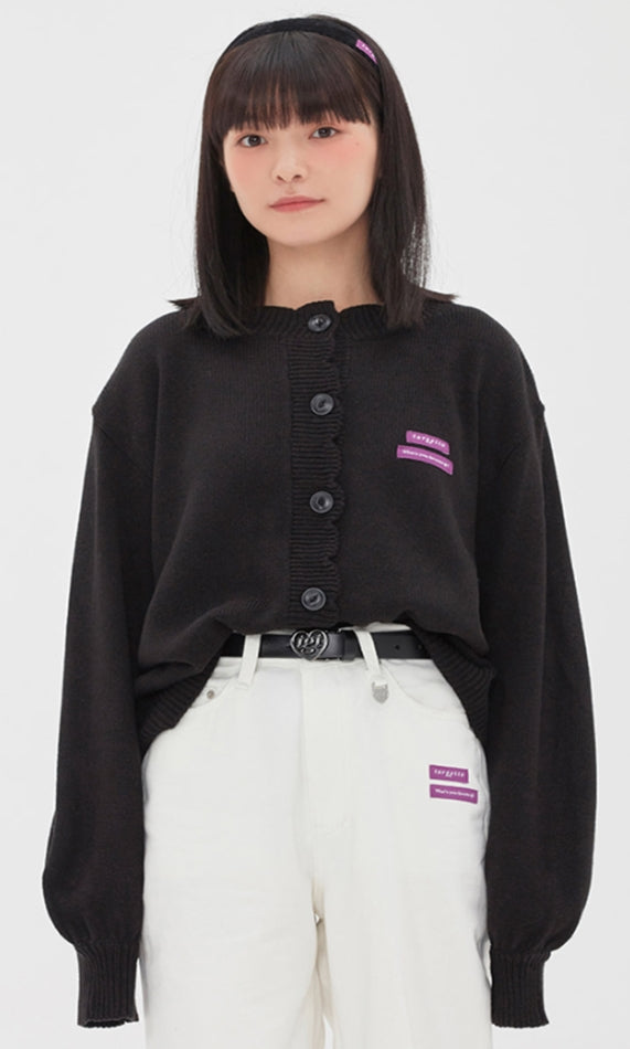TARGETTO(ターゲット) BALLOON SCALLOP CARDIGAN_Black