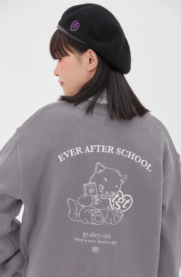 TARGETTO(ターゲット) BALLOON SCALLOP CARDIGAN_Dark Grey