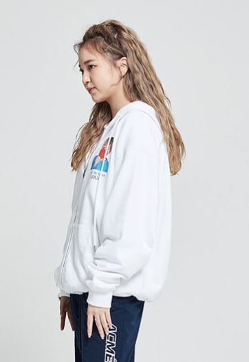 アクメドラビ(acme' de la vie)  ADLV BABY FACE ZIPUP WHITE HEART