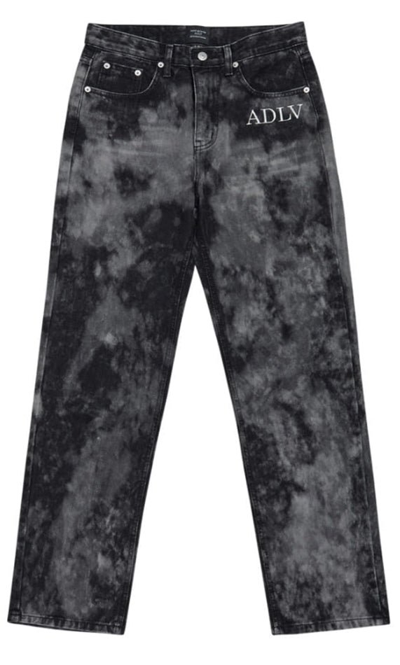アクメドラビ(acme' de la vie) ADLV TIE-DYE DENIM PANTS FOR WOMEN BLACK
